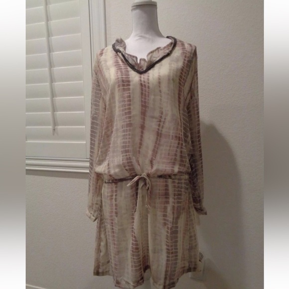 Raga Anthropologie Stylish Gray and Brown Women's Dress - Picture 2 of 9